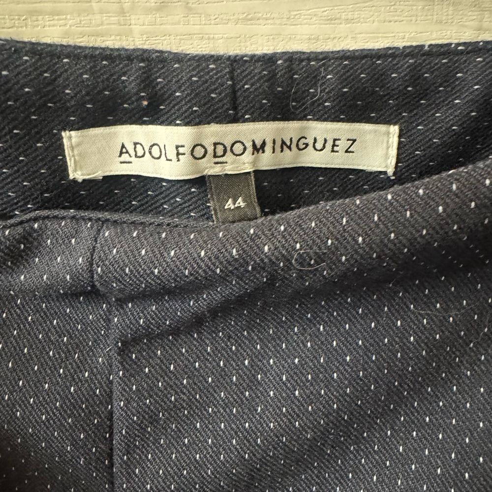 Adolfo Dominguez blue mini polka dot pants